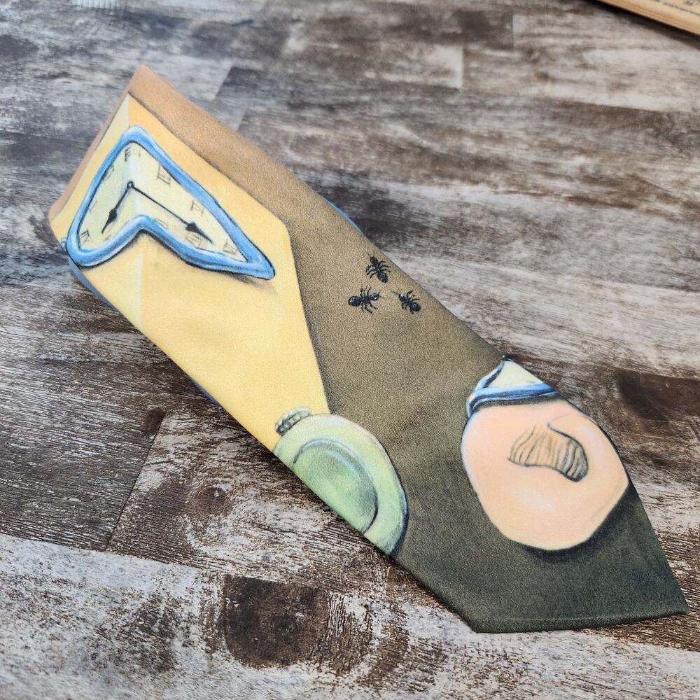 Salvador Dali Surrealist Art Silk Necktie Mens Wearable Art Novelty Tie